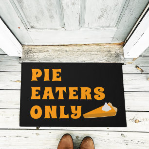 Grappige Thanksgiving pompoen taart eters alleen Deurmat