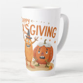 Grappige Thanksgiving pompoenen in heks Petten Car Latte Mok (Rechterhoek)