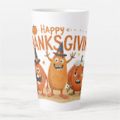 Grappige Thanksgiving pompoenen in heks Petten Car Latte Mok (Voorkant)