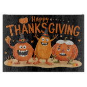 Grappige Thanksgiving pompoenen in heks Petten Car Snijplank (Voorkant)