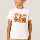 Grappige Thanksgiving pompoenen in heks Petten Car T-shirt (Voorkant)