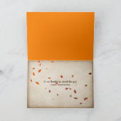 Grappige Thanksgiving pompoenen op hooibaal Kaart (Binnen)