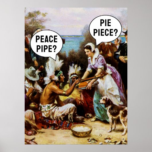 Grappige Thanksgiving Poster (Voorkant)