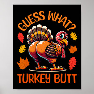 Grappige Thanksgiving Raad Wat Kalkoen Kont 1 Poster