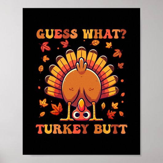 Grappige Thanksgiving Raad Wat Kalkoen Kont 2 Poster (Voorkant)