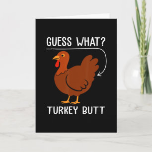 Grappige Thanksgiving Raad Wat Kalkoen Kont Heren  Kaart
