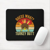 Grappige Thanksgiving Raad Wat Kalkoen Kont Mannen Muismat (Met muis)