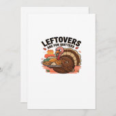 Grappige Thanksgiving - Resterende Eten Is Voor St Feestdagenkaart (Voorkant / Achterkant)