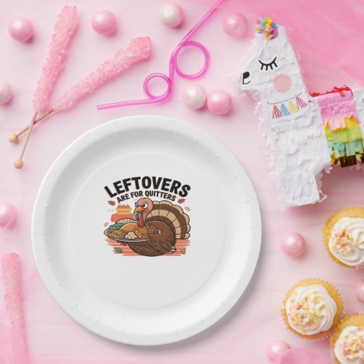 Grappige Thanksgiving - restjes zijn voor stoppers Papieren Bordje (Feest)