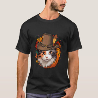 Grappige Thanksgiving schildpadkat T-shirt