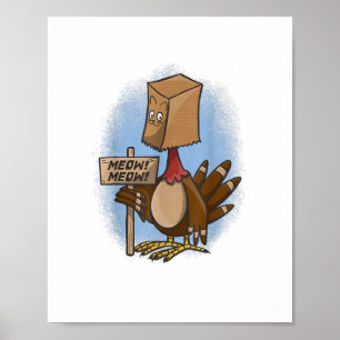 Grappige Thanksgiving Shirten Turkije Shirt Fake C Poster