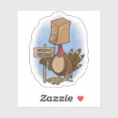 Grappige Thanksgiving Shirten Turkije Shirt Fake C Sticker (Vel)