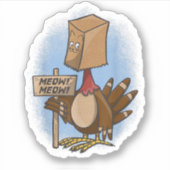 Grappige Thanksgiving Shirten Turkije Shirt Fake C Sticker (Voorkant)