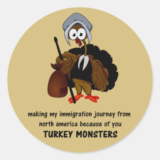 grappige Thanksgiving sticker (Voorkant)