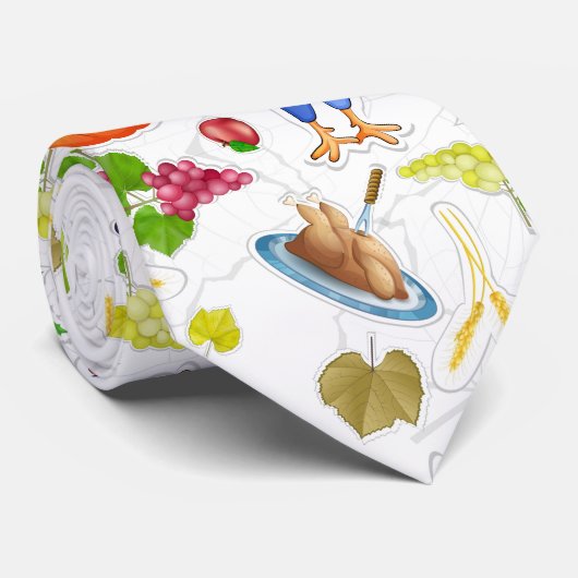 grappige Thanksgiving Stropdas (Opgerold)