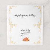Grappige Thanksgiving tafel diner plaats kaart Plaatskaartje (Buitenkant ongevouwen)