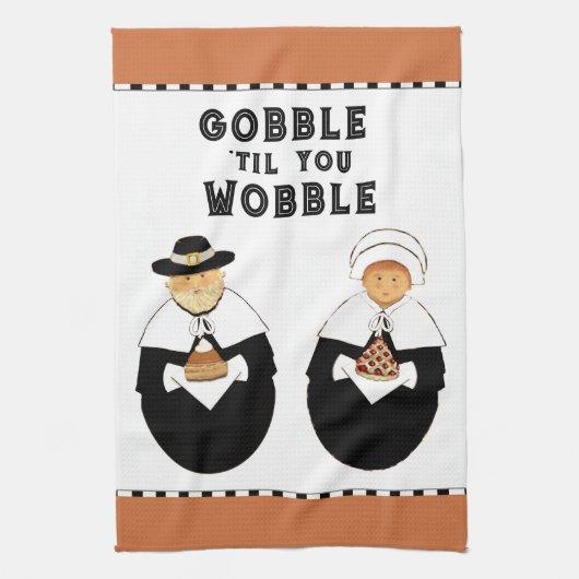 Grappige Thanksgiving Theedoek (Verticaal)