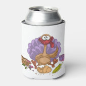 grappige Thanksgiving turkey Blikjeskoeler (Blikje Voorkant)