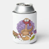 grappige Thanksgiving turkey Blikjeskoeler (Blikje Achterkant)