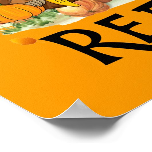 grappige Thanksgiving turkey Holiday Poster (Hoek)