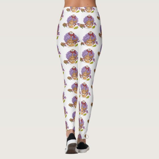 grappige Thanksgiving turkey Leggings (Achterkant)