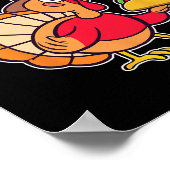 Grappige Thanksgiving Turkije Eet taco's Mexicaans Poster (Hoek)