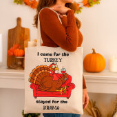 Grappige Thanksgiving Turkije & Familie Drama Quot Tote Bag