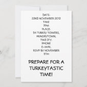 Grappige Thanksgiving Turkije Feast Custom Kaart (Achterkant)