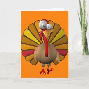 Grappige Thanksgiving Turkije Feestdagen Kaart