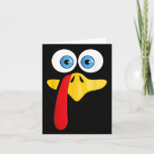 Grappige Thanksgiving Turkije gezicht voor vrouwen Kaart (Voorkant)