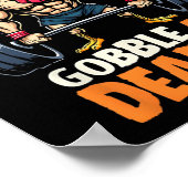 Grappige Thanksgiving Turkije Gobble en Deadlift G Poster (Hoek)
