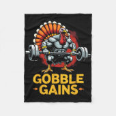 Grappige Thanksgiving Turkije Gobble Krijgt Gym Wo Fleece Deken (Voorkant)
