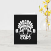 Grappige Thanksgiving Turkije Gobble Krijgt Gym Wo Kaart (Gele Bloem)