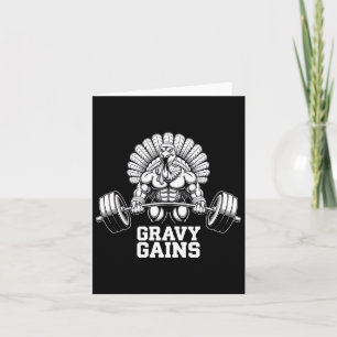 Grappige Thanksgiving Turkije Gravy wint Motivatie Kaart