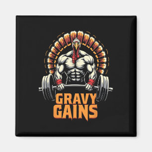 Grappige Thanksgiving Turkije Gravy wint Motivatie Magneet