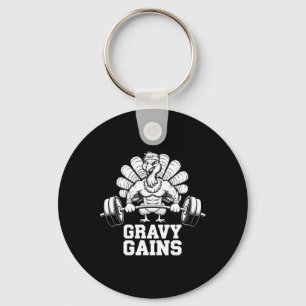 Grappige Thanksgiving Turkije Gravy wint Motivatie Sleutelhanger