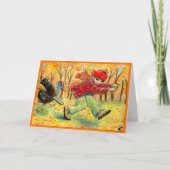 Grappige Thanksgiving Turkije Hunter wenskaart Feestdagen Kaart (Voorkant)