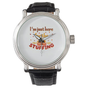 Grappige Thanksgiving Turkije Ik ben hier alleen v Horloge