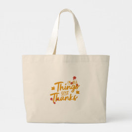 Grappige Thanksgiving Turkije in de Herfst Grote Tote Bag