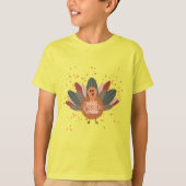 Grappige Thanksgiving Turkije in Herfst Familie T-shirt (Voorkant)