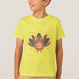 Grappige Thanksgiving Turkije in Herfst Familie T-shirt