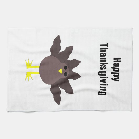 Grappige Thanksgiving Turkije  keuken Tow Theedoek (Horizontaal)