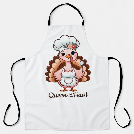 Grappige Thanksgiving Turkije - Koningin van het F Schort (Voorkant)