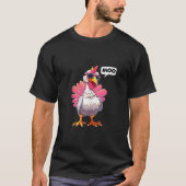 Grappige Thanksgiving Turkije Moo Ik Ben Een Koe M T-shirt (Voorkant)
