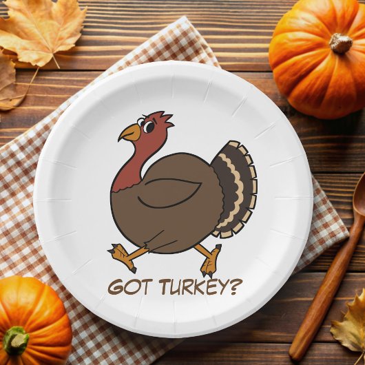 Grappige Thanksgiving Turkije Papier Borden Papieren Bordje