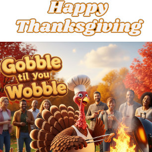 Grappige Thanksgiving Turkije Partij Kaart