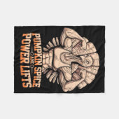 Grappige Thanksgiving Turkije Powerlifting Gym Wor Fleece Deken (Voorkant (Horizontaal))