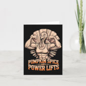 Grappige Thanksgiving Turkije Powerlifting Gym Wor Kaart (Voorkant)