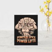 Grappige Thanksgiving Turkije Powerlifting Gym Wor Kaart (Gele Bloem)