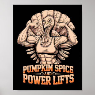 Grappige Thanksgiving Turkije Powerlifting Gym Wor Poster